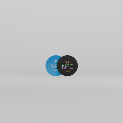 NFC.cool Pack of NFC Dot Stickers Black and Blue