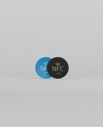 NFC.cool Pack of NFC Dot Stickers Black and Blue