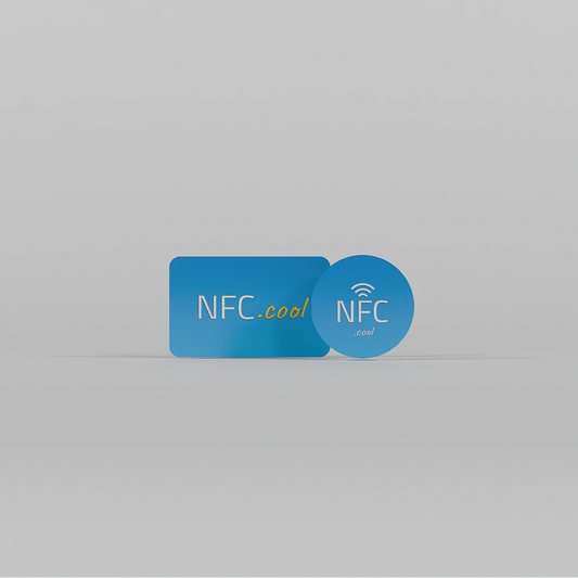 NFC.cool Pack of NFC Sticker Rectangle blue and blue circle