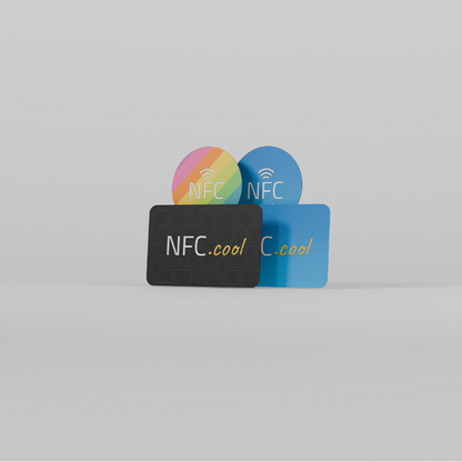 NFC.cool Pack of NFC Sticker Rectangle and circular