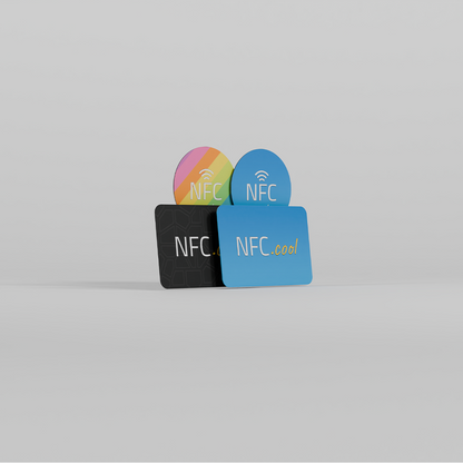 NFC.cool Pack of NFC Sticker Rectangle and circular